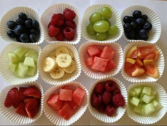 frutas em forminhas